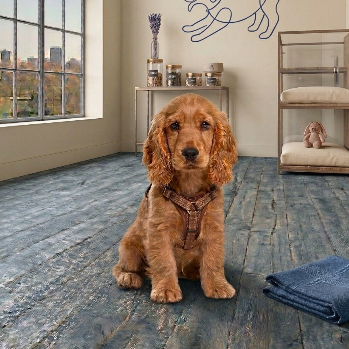 Dog photo before background removal